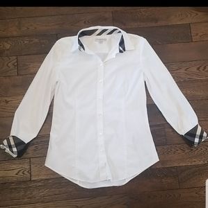 Last one!!! Burberry London white blouse. Sz 6